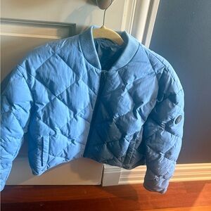 Sweaty Betty Light Blue Quilted Puffer Jacket